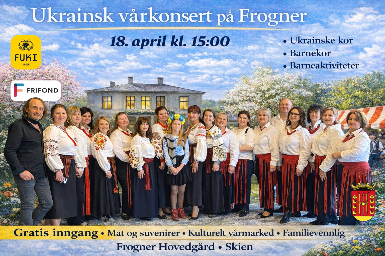 Artikkelbilde til artikkelen Ukrainsk vårkonsert på Frogner i Skien